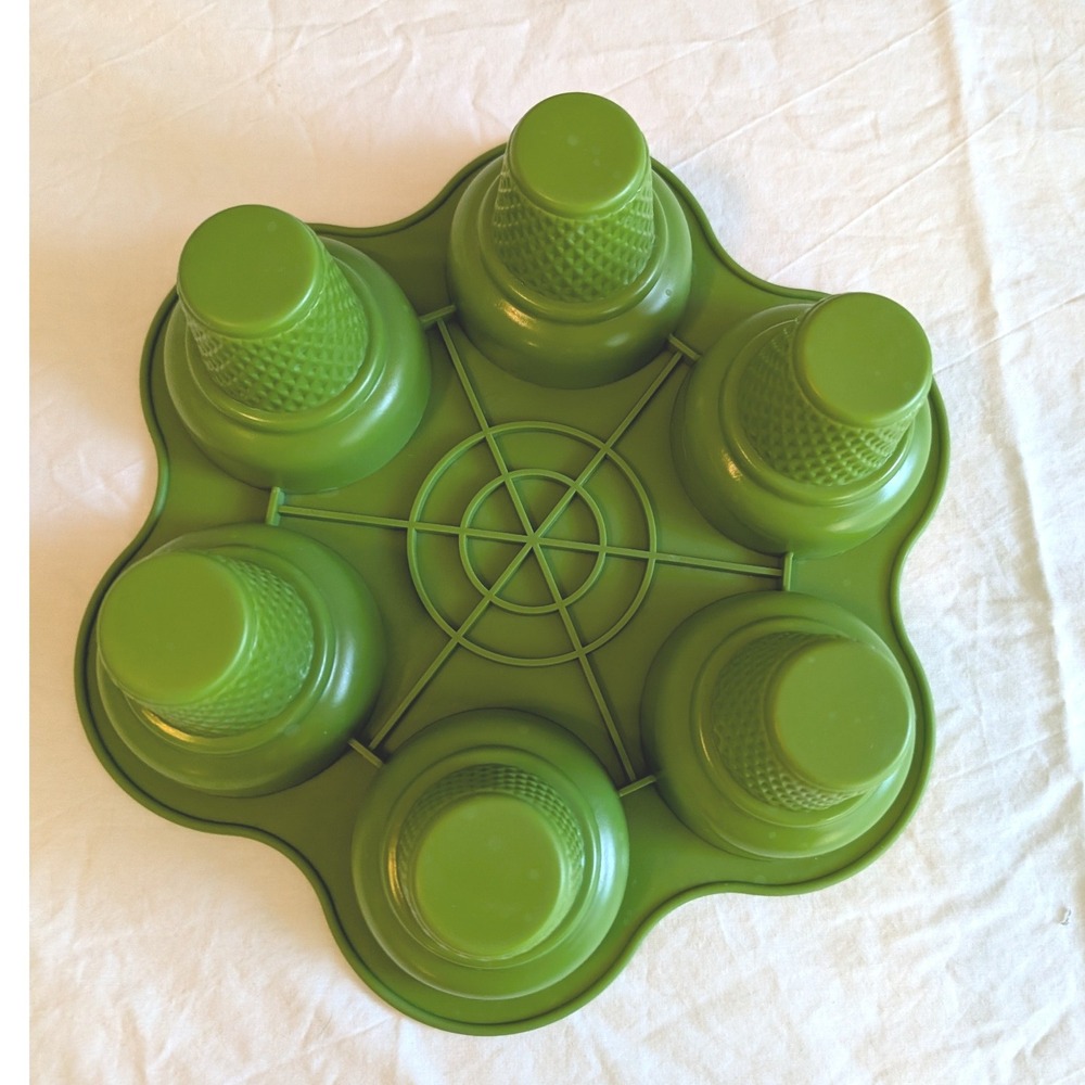 Set of 6 Green Silicone Ice Cream Cone Holder Molds | 36 Total | Dessert Form - Picture 7 of 16